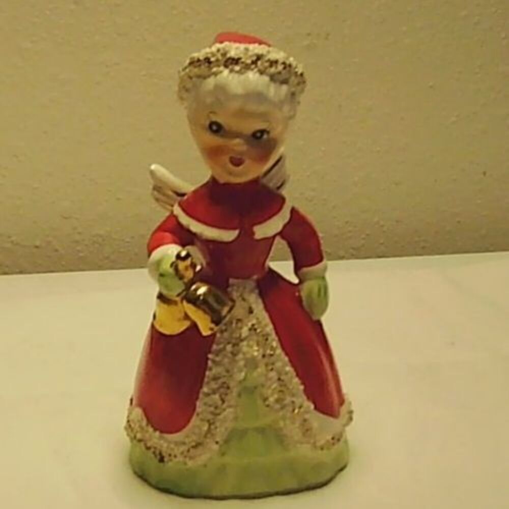 Vintage Christmas Tree Bell Angel Napco